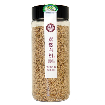 Roasted organic white sesame seeds